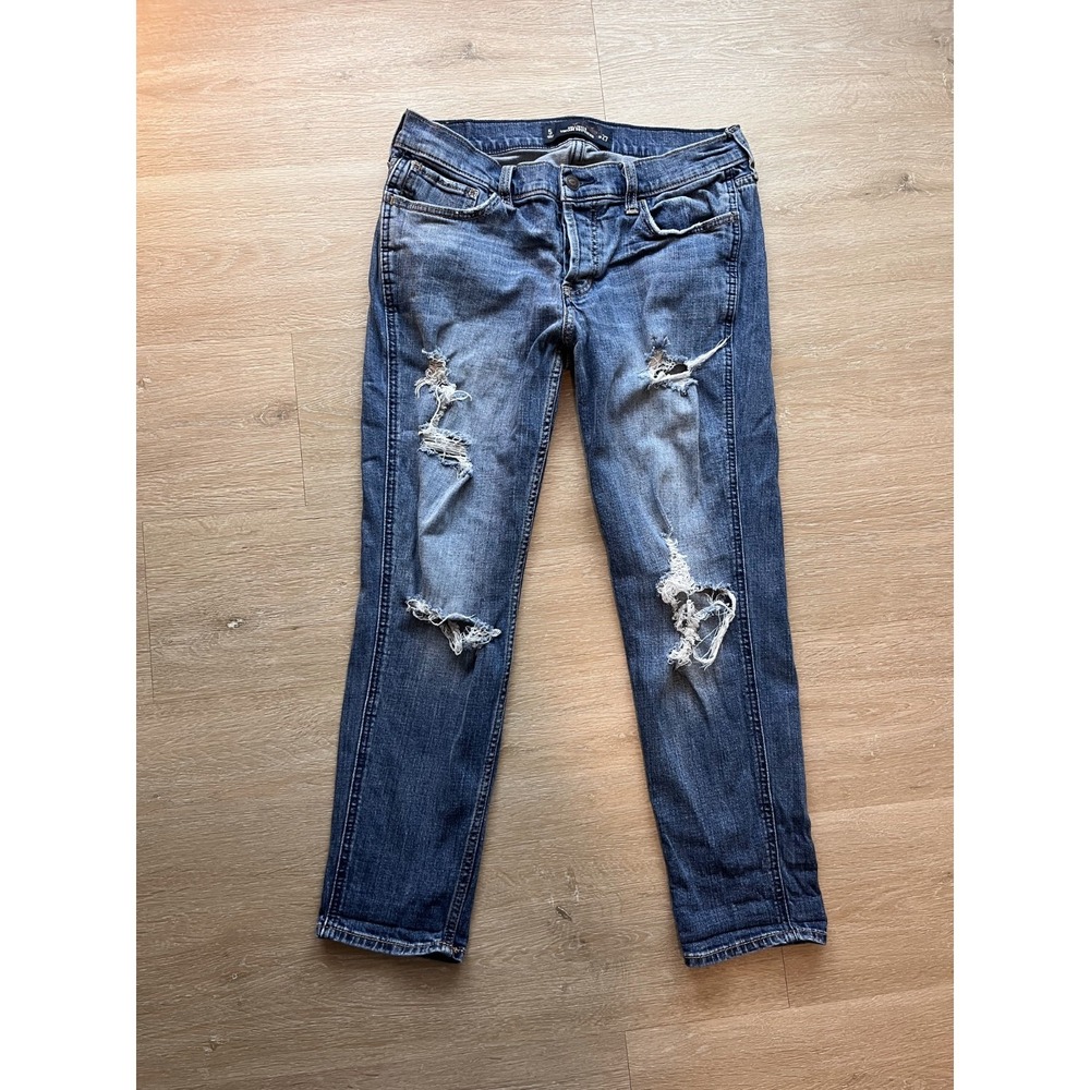 Vintage Hollister Boyfriend Jeans Womens 5 Blue Denim Pockets Distressed Outdoor